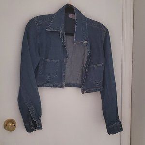 Copped jean jacket